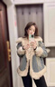 妃莉杋（FeiLiFan）高級感羊羔毛牛仔外套女2025秋冬季新款時尚洋氣加絨加厚棉服女 圖片色 S（80-100斤） 曬單實拍圖