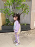 G.DUCKKIDS女童庫洛米加絨套裝兒童洋氣韓版衛衣秋冬裝女寶寶加厚馬甲三件套 紫色三件套 110 cm 曬單實(shí)拍圖