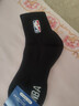 NBA襪子男士中筒休閑運動(dòng)襪秋冬加厚毛圈精梳棉刺繡跑步籃球襪4雙 曬單實(shí)拍圖