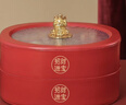 餐將軍糖果盒客廳干果盤(pán)分格零食盤(pán)訂婚干果盒水果盤(pán)帶蓋零食盒點(diǎn)心盒 干果盒【招財貓-紅色雙層】 曬單實(shí)拍圖