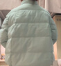 坦博爾羽絨服女短款可拆卸帽時尚大廓形秋冬外套厚530368D 冰霜藍 165  曬單實拍圖