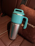 草莓生活（CMSH）保溫杯男女款高端一鍵開(kāi)蓋2025新款高顏值陶瓷內膽冰霸杯車(chē)載水杯 海灣藍1000ml（陶瓷內膽+雙飲） 曬單實(shí)拍圖