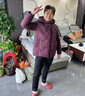 唐致中老年羽絨服女短款中式加厚媽媽冬裝60歲70老人奶奶太太冬季外套 紫紅 2XL 【建議106-120斤】 曬單實(shí)拍圖