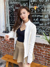 森馬（Semir）外套女分割緊身立領(lǐng)夾克顯瘦2025冬抗靜電搖粒絨內搭109725108002 曬單實(shí)拍圖