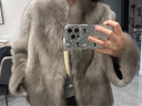 COCO LIMITED霜花映月西班牙進(jìn)口國王托卡 毛針暈染小立領(lǐng)皮毛一 暈染灰 S 曬單實(shí)拍圖