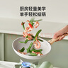 京東京造 平底鍋 煎蛋鍋麥飯石色不粘牛排炒菜鍋電磁爐燃氣灶專(zhuān)用24cm 曬單實(shí)拍圖