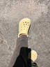 卡駱馳（CROCS）洞洞鞋貝雅卡駱班輕便耐磨一腳蹬休閑鞋|205089 冬日白/彩色-1LI 37 /38(230mm) 曬單實拍圖