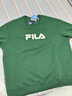 FILA 斐樂(lè )官方情侶款套頭衛衣25秋冬季新款休閑寬松長(cháng)袖加絨保暖上衣 【加絨款】曠野綠-GN XL 180/100A/XL 曬單實(shí)拍圖