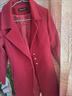 蕉京曼妙女裝媽媽時(shí)尚氣質(zhì)大衣2025冬季喜婆婆婚宴中長(cháng)款顯瘦毛呢子外 酒紅色 2XL 120-130斤 曬單實(shí)拍圖