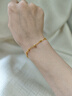 中國黃金（CHINA GOLD）K金手鏈女士貓眼滿天星金珠手鏈七夕情人節(jié)送老婆送媽媽生日禮物 18K黃金/滿天星手鏈 曬單實(shí)拍圖