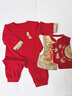 G.DUCKKIDS小黃鴨嬰兒連體衣春秋中國風(fēng)新生兒衣服滿(mǎn)月百天男女寶寶周歲禮服 紅色連體衣 66cm 66碼0-3月建議寶寶4-6公斤 曬單實(shí)拍圖