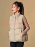 坦博爾羽絨服馬甲女立領(lǐng)寬松短款外搭羽絨背心外套TD336006 奶茶棕 165  曬單實(shí)拍圖