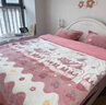 雅鹿雪花牛奶絨被套單人150x200cm冬季加厚被罩單件珊瑚絨四件套家用 深林鹿【雙面加絨 蓄熱鎖溫】 150*200cm【單被套】 曬單實(shí)拍圖
