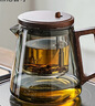 高茗（gaoming）玻璃飄逸杯一鍵茶水分離過(guò)濾泡茶壺懶人泡茶神器茶杯泡茶茶具套裝 【一秒出水】一壺2杯 曬單實(shí)拍圖