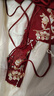 麗佰昕中式敬酒服新娘新款2025秋冬訂婚結婚禮服裙女高端紗裙回門(mén)晚禮服 酒紅色 2XL 建議122-128斤 曬單實(shí)拍圖