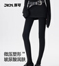 JKN灰色打底褲女秋冬加厚【微壓顯瘦】加絨薄絨壓力發(fā)熱豎條紋連褲襪 曬單實(shí)拍圖