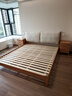 源氏木語(yǔ)實(shí)木床橡木臥室雙人床簡(jiǎn)約布藝軟包床家用原木家具軟靠床 橡木軟靠床布藝(梨白)1.8*2m 曬單實(shí)拍圖