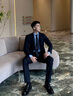 羅蒙2025春秋季男士休閑西服男韓版修身商務(wù)休閑小西裝英倫風(fēng)上衣外套 10131/717黑色【春秋常規單扣】 XL 曬單實(shí)拍圖