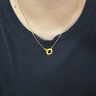 周大福ING 潮流圓環(huán)太陽(yáng)黃金項鏈雙環(huán)足金鎖骨鏈(工費:420計價(jià))F219112 45cm 足金 約7.75g 曬單實(shí)拍圖