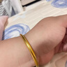 可穎黃金手鐲女999足金包銀簡(jiǎn)約光面推拉款鐲子實(shí)心不掉色送女友禮物 光面手鐲推拉款 約40克包金2.5克 曬單實(shí)拍圖