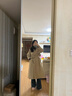 紅袖韓系高級感風(fēng)衣春季2025新款女裝復式插肩雙排扣翻領(lǐng)氣質(zhì)長(cháng)款外套 卡其038 L 曬單實(shí)拍圖