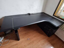 鵬景雅居L型電競電腦桌電動(dòng)升降書(shū)桌家用臺式雙人桌超大轉角工作臺 TL17 1.4m右轉角+桌面排插+護腿 包安裝+電腦桌+標準電機+理線(xiàn)槽 曬單實(shí)拍圖