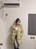 雪中飛90絨中長(cháng)款羽絨服女2025冬季韓版時(shí)尚寬松休閑保暖連帽外套綠色S 曬單實(shí)拍圖