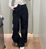 優(yōu)衣庫女裝男裝寬松廓形牛仔褲/彎刀鐮刀褲子25秋冬新款479000 08 深灰色 25 /160/64A 曬單實(shí)拍圖