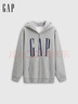 GAP男女裝2025秋季新款logo印花抓絨寬松運動(dòng)連帽衫衛衣786920 灰色 L (175/96A) 亞洲尺碼 曬單實(shí)拍圖