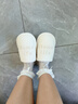 潔麗雅抗菌棉拖鞋女士秋冬季新款室內居家用加絨保暖防滑防臭情侶拖鞋男 米杏色 38-39 【適合37-38】 曬單實(shí)拍圖