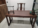新中式實(shí)木書(shū)桌寫(xiě)毛筆字家用書(shū)法桌烏金木寫(xiě)字臺桌面毛筆練字桌子 [烏金木]帶抽書(shū)桌|四色可選(贈筆 單桌 120x58x75cm 曬單實(shí)拍圖