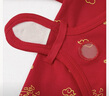 babylove嬰兒連體衣純棉春秋紅百天滿(mǎn)月寶寶衣服新生兒和尚服哈衣新年衣服 福順平安中國紅 66cm 曬單實(shí)拍圖