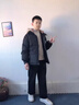 G.duck男童冬季羽絨棉服加厚2024新款冬裝中大童兒童男孩冬款棉衣外套潮 黑色 160 曬單實拍圖