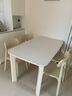 林氏家居奶油風(fēng)巖板餐桌小戶(hù)型吃飯桌子家用客廳大象腿餐桌椅組合LS575R1 【1桌4椅|1.4米】餐桌+餐椅628 曬單實(shí)拍圖