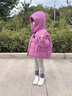 波司登（BOSIDENG）25新款羽絨服女童短款90絨5A抗菌絨連帽泡芙加厚外套T250243102Q 覆盆子紅1897 160 80A 約150-160cm 45kg 曬單實(shí)拍圖