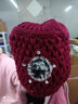 察今老年人帽子女款2025新款中老年媽媽帽冬季老太保暖加絨毛線(xiàn)奶奶帽 A款五鉆【酒紅色】加絨加厚 曬單實(shí)拍圖