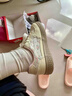 爾山集小眾韓系透氣百搭板鞋女款2026春季新款厚底百搭小白鞋學(xué)生鞋 淡黃色 37 曬單實(shí)拍圖
