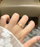 老鳳祥黃金戒指新款女足金櫻花碎碎冰戒指純金七夕情人節生日禮物送女友 12#桃花戒指約1.1g【品牌禮盒】 曬單實(shí)拍圖