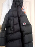 保姆鵝  兒童羽絨服寶寶中長(zhǎng)款護(hù)臉加厚鴨絨外套防風(fēng)保暖童裝冬裝 炭黑 130 曬單實(shí)拍圖