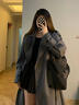 GARNUO灰色風(fēng)衣外套女中長(cháng)款2025早春秋新款韓系小個(gè)子高級感巨好看大衣 灰色 M 【111-130斤】 曬單實(shí)拍圖