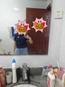 UR夏季新款女裝百搭休閑風(fēng)撞色英文字母針織衫UWU940154 藏青 S 曬單實(shí)拍圖