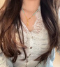 瑞諾黃金六字箴言吊墜女新款足金999藍松石項鏈鎖骨鏈生日禮物送女友 勿拍/精美包裝定金 曬單實(shí)拍圖