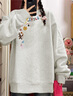 燦圖美式潮牌印花圓領(lǐng)衛(wèi)衣女秋冬季設(shè)計(jì)感休閑運(yùn)動(dòng)小個(gè)子寬松顯瘦上衣 白灰色 【常規(guī)款】 L 【建議100-120斤】 曬單實(shí)拍圖
