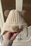 婧麒（JOYNCLEON）寶寶毛線(xiàn)帽護耳帽兒童冬季加厚保暖針織帽韓版嬰幼兒帽 Jmz201009 曬單實(shí)拍圖