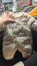 微獅牧尼寶寶羽絨服白鴨絨冬季連體衣小月齡嬰幼兒加厚保暖外出服 奶霜白 59 曬單實(shí)拍圖