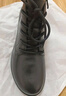 他她（TATA）休閑馬丁靴女款真皮簡(jiǎn)約加絨平底短靴子冬季新款7BJ48DD4 黑色（絨里） 36 曬單實(shí)拍圖