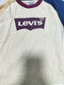 Levi's 李維斯兒童裝男童長(cháng)袖T恤春秋款圓領(lǐng)打底衫百搭撞色插肩袖上衣 焦糖布丁白 120 /60 【建議身高110-116cm】 曬單實(shí)拍圖
