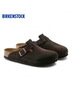 BIRKENSTOCK勃肯德國進(jìn)口男女款牛皮絨面革軟底Boston包頭拖鞋 深棕窄版660463 35 曬單實(shí)拍圖