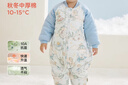 威爾貝魯（WELLBER）恒溫睡袋嬰幼兒1-3歲竹棉睡衣秋冬兒童寶寶防踢被子厚夾棉 夢(mèng)境XL 曬單實(shí)拍圖