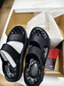 啄木鳥(niǎo)軟皮軟底男士涼鞋夏季真皮2025開(kāi)車(chē)兩用拖鞋防滑防水防臭沙灘鞋子 黑色 41 曬單實(shí)拍圖